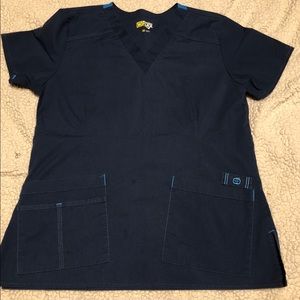 Women’s Medium Navy WonderWink Scrub Top